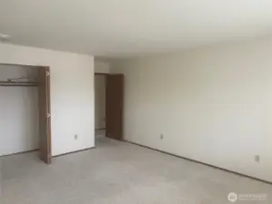 Large closets in each bedroom
