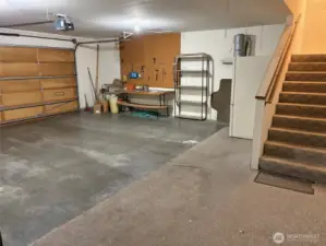 Oversized double car garage.