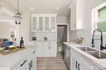 Ample storage in the new kitchen, along with plenty of counter space for cooking or serving your meals.
