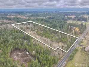 Property lines in white are approximate.