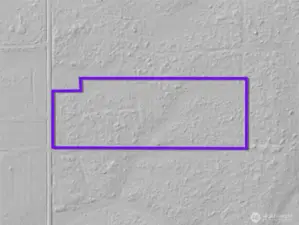 LIDAR with approximate boundaries in purple.