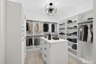 Large primary walk in closet connects off your primary ensuite.