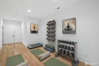 Gym/Yoga Studio Flex Space with Mech room.