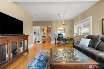 So much room here for all your furniture. Triple pane port package windows allow light and territorial views in. Pleanty of space for dining room table or home office.