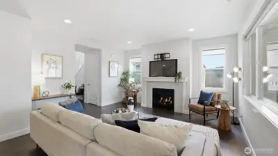 This is the perfect space to unwind offering warmth, comfort & light.