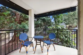 Private balcony off the living room.
