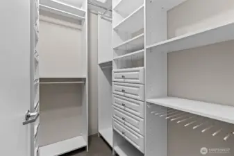 Ample closet storage.