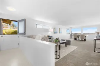 Living room + Dining room + Dutch door