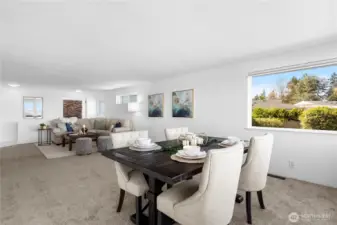 Dining room + Living room