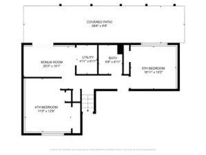 Downstairs Floor Plan with Approximate Dimensions