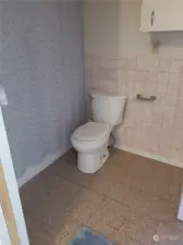 Smaller house has a bathtub.