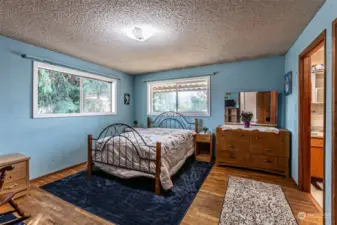 Primary bedroom with full bath on the main floor