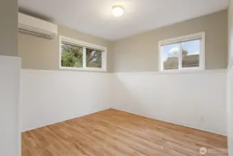 Upstairs bedroom with split duct unit