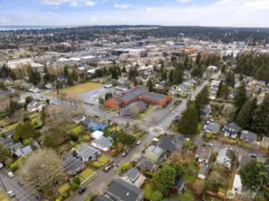 Aerial view of the immediate neighborhood