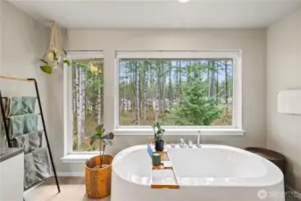 Soaking Tub with Greenbelt Views