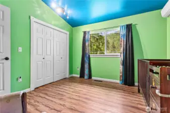 Second bedroom has great character and looks out over the wonderful trees along the roadside.  Easy care flooring give you a clean place to live.  Large closet give you nice storage options.