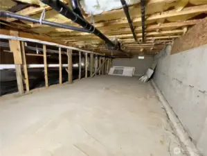 Additional partially finished room in crawlspace