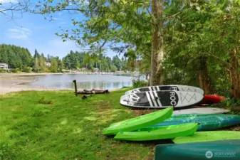 Kayak Storage and Access Ramp to Eagle Harbor from Perspective 213 Eakin Dr to Path to Midden Point Community Beach