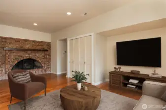 Second fireplace in bonus room