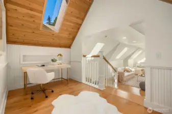 Tucked just beyond the lofted walkway, you’ll find this fabulous space that could serve a myriad of purposes.