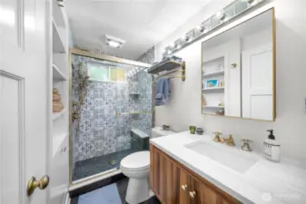 Gorgeously remodeled primary en suite bathroom.