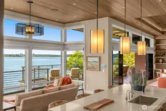 Custom lighting, sets off the tremendous ceilings reminiscent of a world-class resort.