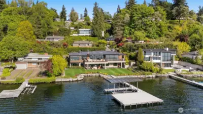 True, low-bank waterfront with step-in bulk head.