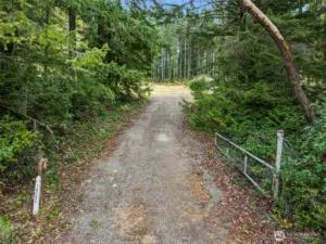 Entrance off Fagerud Road with security gate.