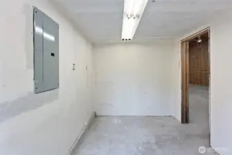 Private office off the garage/shop.
