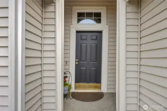 Covered front entry.