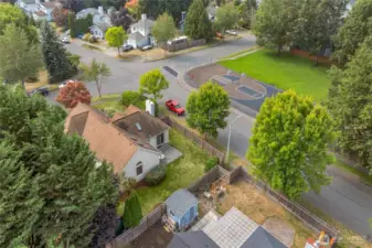 Corner lot, across from Wales Park!