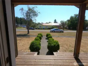 Looking out from front door