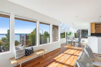 Gleaming hardwoods that have been refinished in 2025