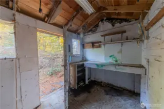 Shed interior