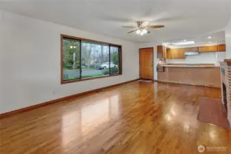 Main entry and kitchen.