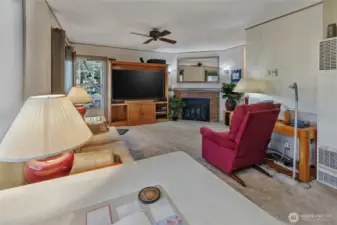 From kitchen of one bedroom space.