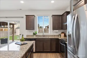 Plenty of space in the kitchen.