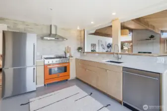 Updated kitchen has been opened up to the great room.