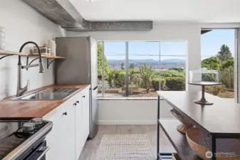 Large kitchen with private entrance.