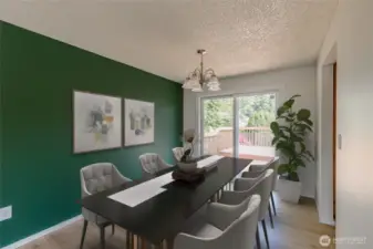 Dining area off the kitchen for easy flow entertaining. Virtually staged.