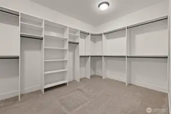 Spacious walk-in closet