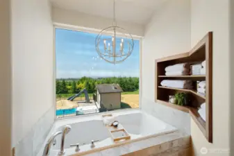Wind down here after a long day in your jetted tub.