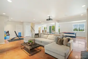 Lower level with ADU potential or pool entertainment area.