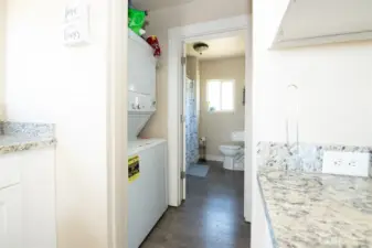 ADU Laundry and bathroom