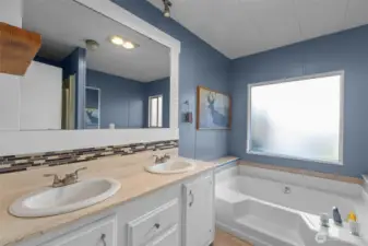 Primary Bathroom with separate shower and tub