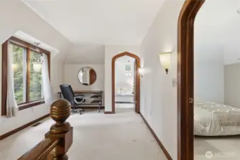 Upstairs hallway, with great nook for a desk