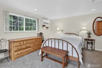 Primary Bedroom with Ductless Heat Pump
