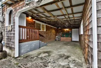 Covered Parking & Entry