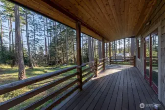 Spacious mahogany decks