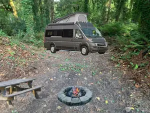 Virtual campsite! If sleeping on the ground does not appeal to you...bring your RV and set up camp for real. You can get away from your neighbors and enjoy the peace and quiet this lush property offers.